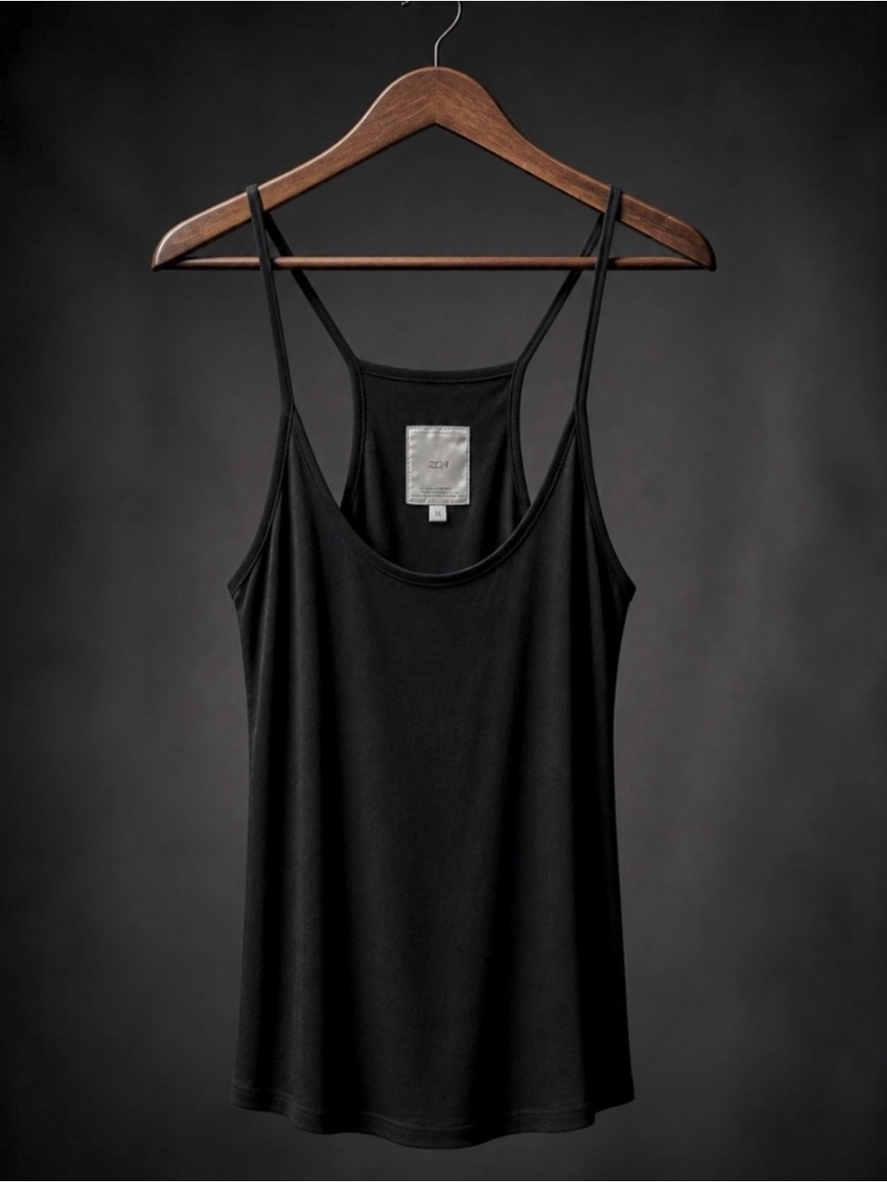 Zoa Women's Black Spaghetti Strap Sparkling Camisole - Sleek Everyday Layering
